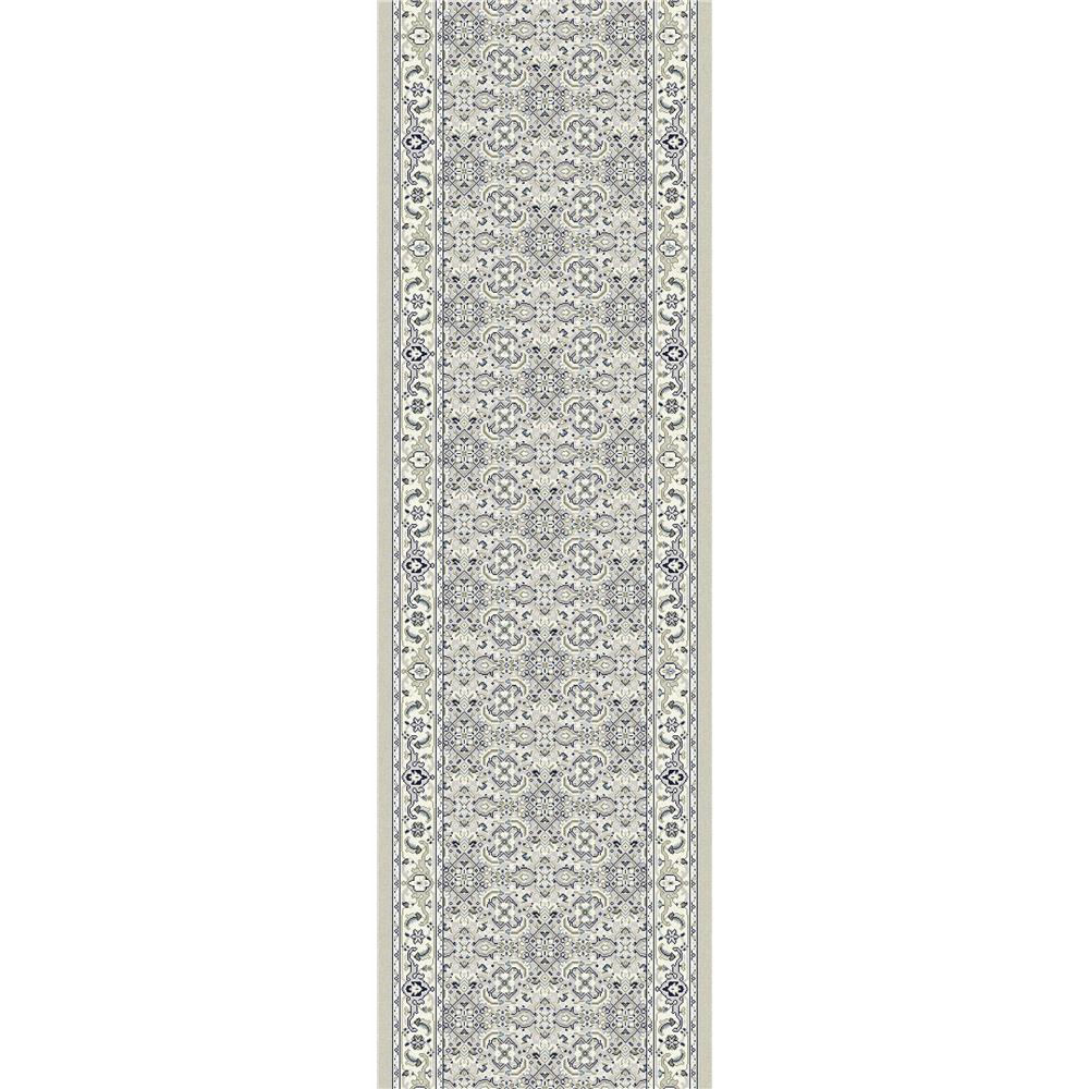Dynamic Rugs 57011-9666 Ancient Garden 2.2 Ft. X 11 Ft. Finished Runner Rug in Soft Grey/Cream